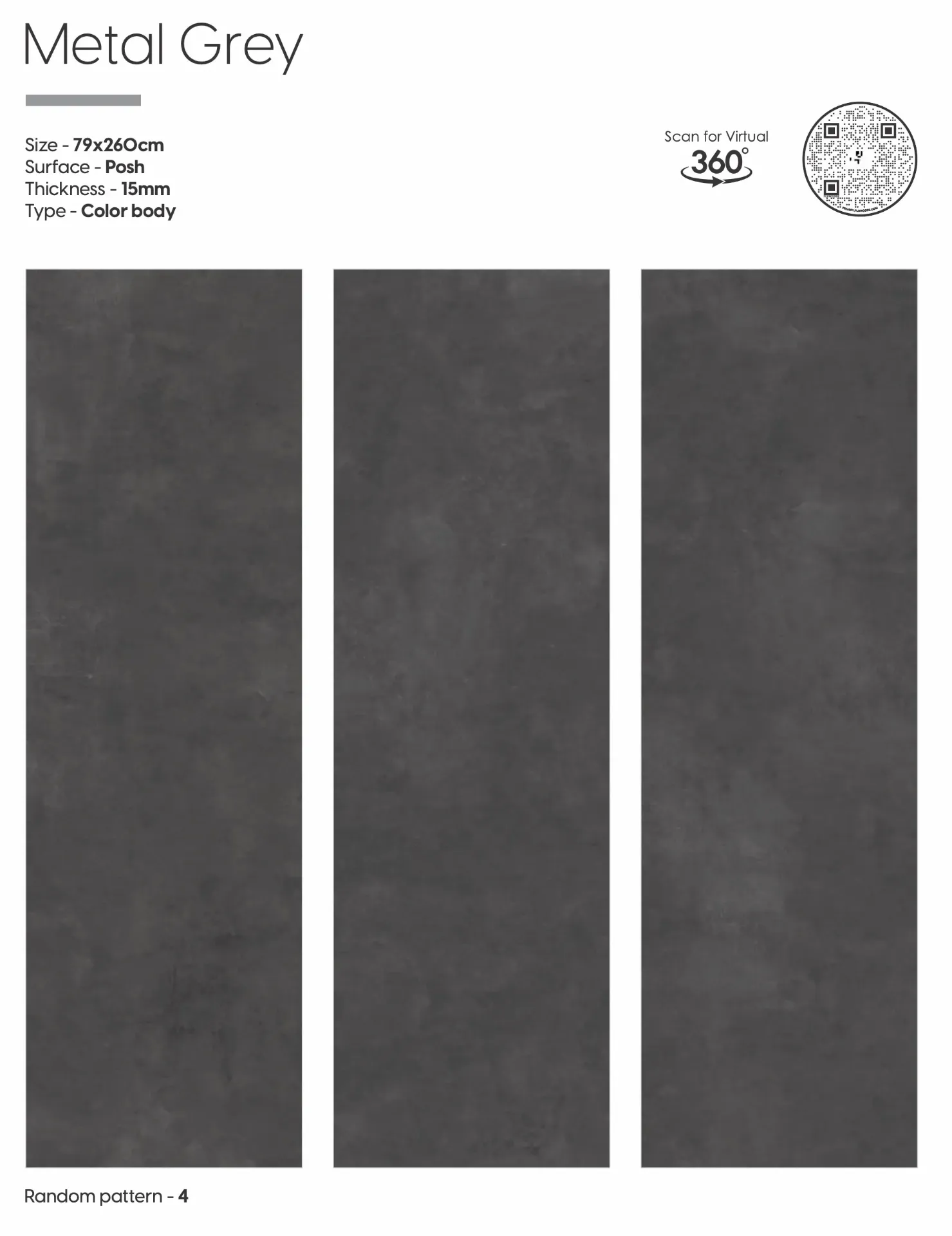 Metal Grey PSH 790x2600x15